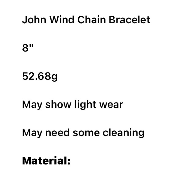 New Arrival 💜Collector John Wind chain bracelet with CZ charm - Picture 6 of 6